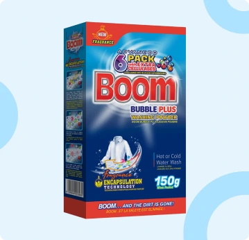 Boom Bubble Plus Washing Powder Original Box